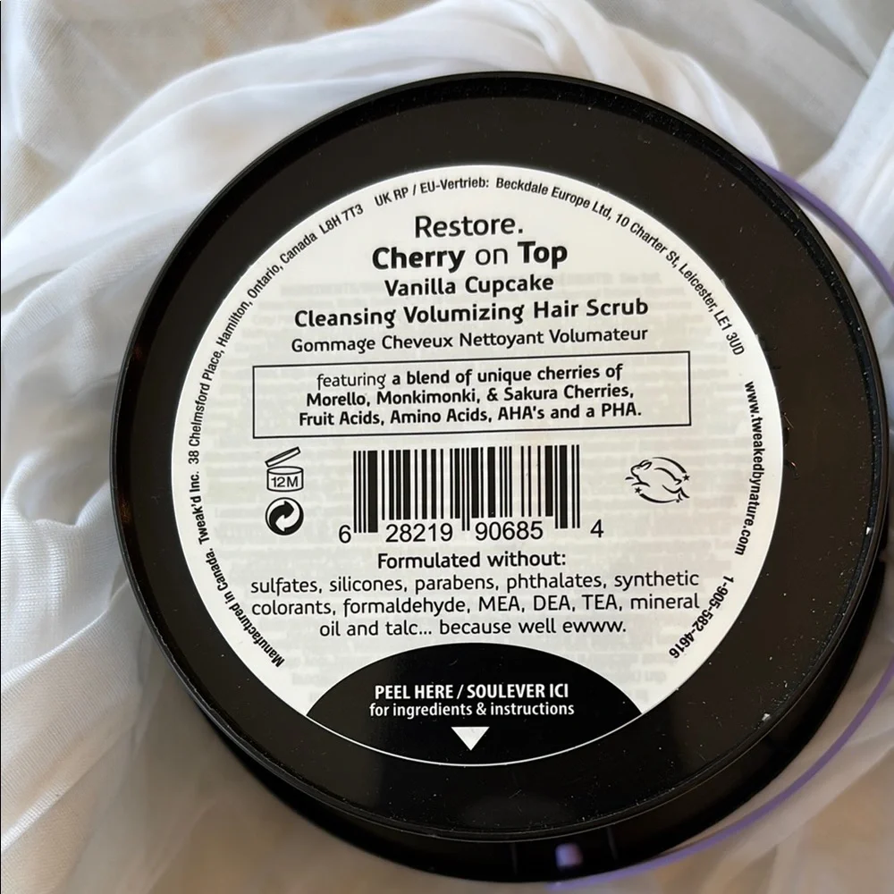 *NEW* TWEAK’D BY NATURE Restore Cherry on Top Cleansing/ Volumizing Hair Scrub - Picture 2 of 2